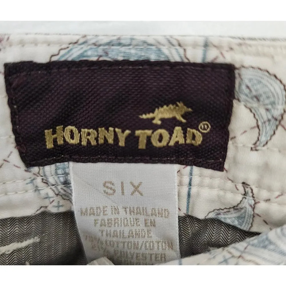 Eddie Bauer Horny Toad Women's Capris 6 Tan White Striped Pockets Lightweight - Picture 2 of 8